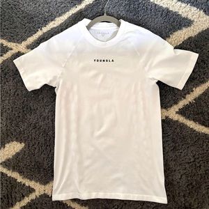 YoungLA Superhero Compression Tee, M, White.